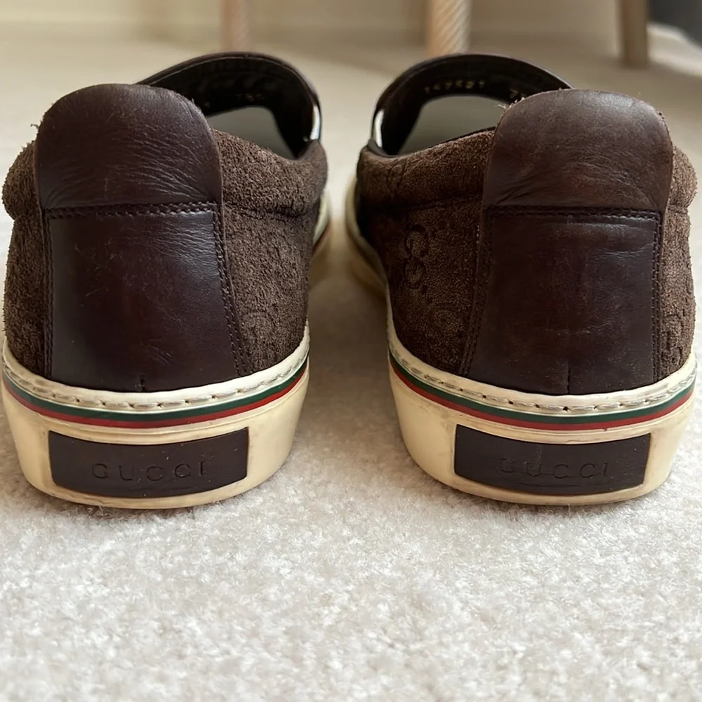 Gucci Men’s Monogram GG Slip-on Sneaker 7.5 - Picture 5 of 10